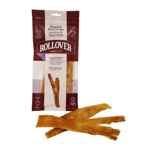Rollover Roasted Beef Strips Dog Treats