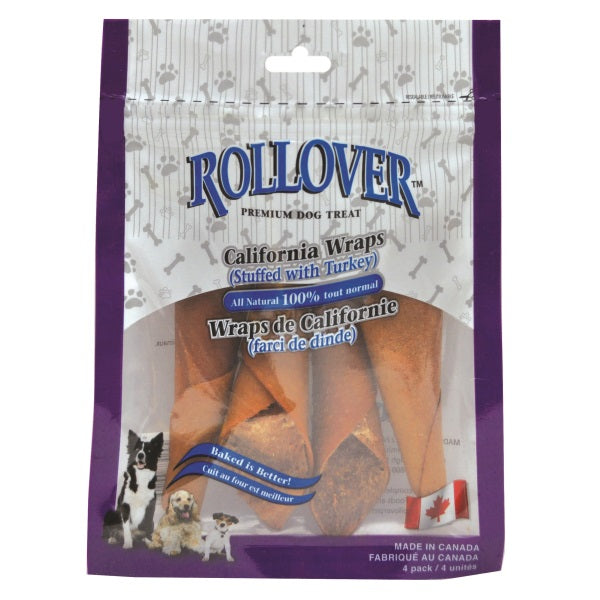 Rollover Premium Turkey Stuffed California Wraps Dog Treats
