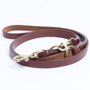 Angel Laisse multifonction en cuir pour chien, Marron, 84-in x 0.75-in