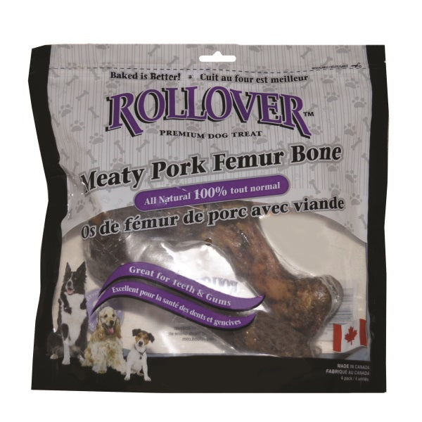 Rollover Premium Meaty Pork Femur Bone Dog Treats