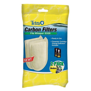 Tetra Carbon Filter Replacement Cartridges for Whisper EX, Medium, 2 count