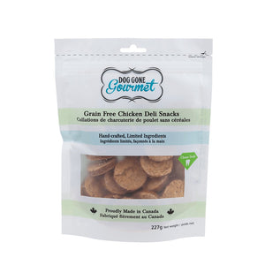 Rollover Premium Dog Gone Gourmet Grain-Free Chicken Deli Snacks Dog Treats, 227-gram