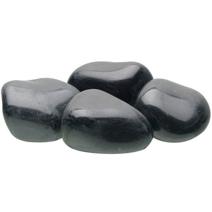 Fluval Polished Black Agate Stones, 1.5-lb
