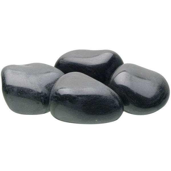 Fluval Polished Black Agate Stones, 1.5-lb