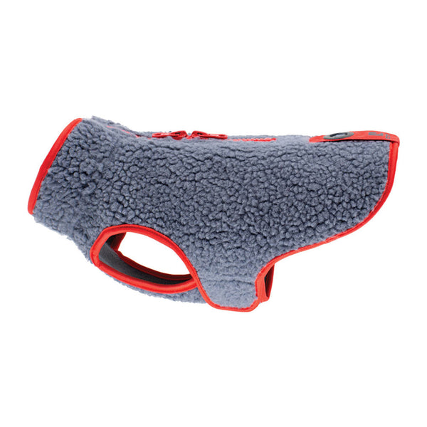 RC Pets Tundra Fleece Dog Coat, Dark Grey/Goji Berry