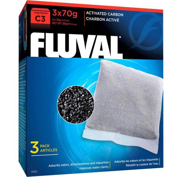 Fluval C3 Activated Carbon Filter Media, 3 count