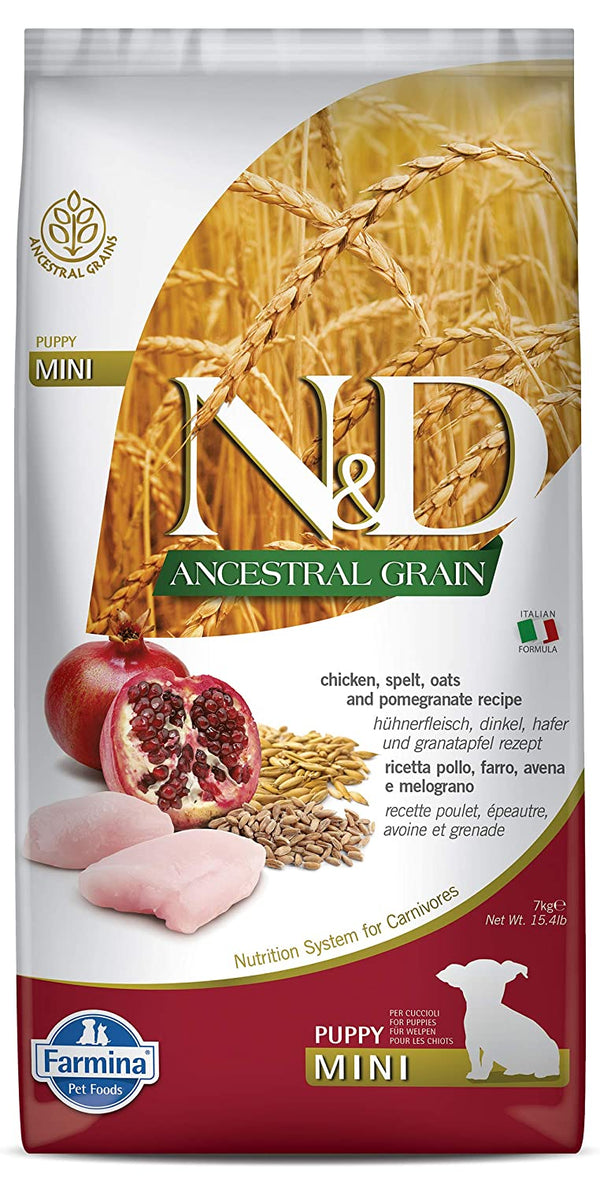 Farmina N&D Ancestral Grain Chicken & Pomegranate Mini Puppy Dry Dog Food