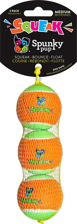 Spunky Pup Balles de tennis couinantes Jouet pour chien