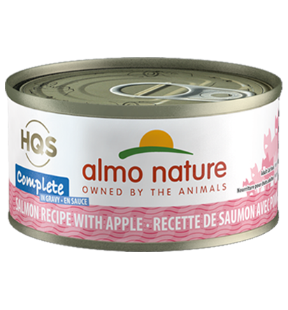 Almo Nature HQS Complete Salmon Recipe with Apples in Gravy Grain-Free Wet Cat Food