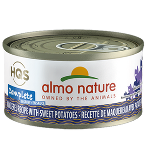 Almo Nature HQS Complete Mackerel Recipe with Sweet Potatoes in Gravy Grain-Free Wet Cat Food
