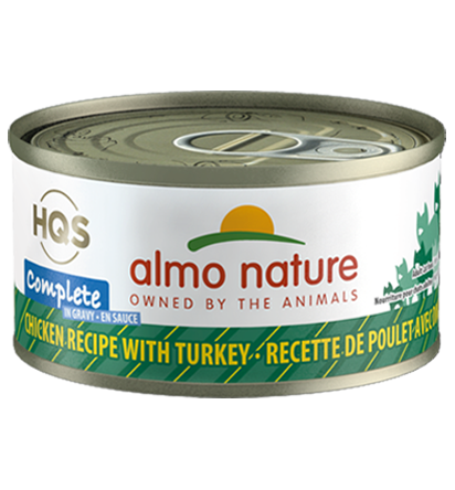 Almo Nature HQS Complete Chicken Recipe with Turkey in Gravy Grain-Free Wet Cat Food