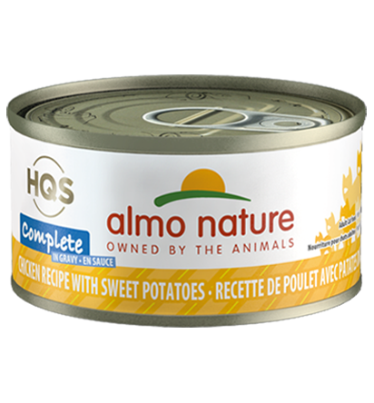 Almo Nature HQS Complete Chicken Recipe with Sweet Potatoes in Gravy Grain-Free Wet Cat Food