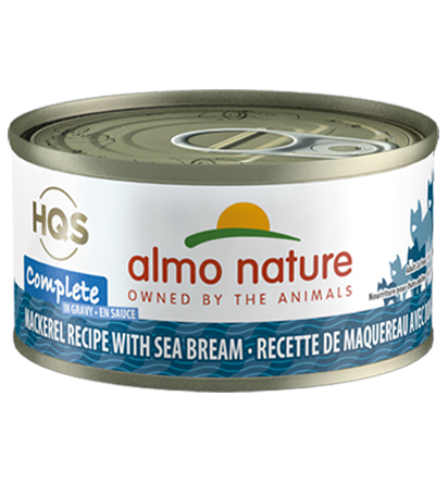 Almo Nature HQS Complete Mackerel Recipe with Sea Bream in Gravy Grain-Free Wet Cat Food
