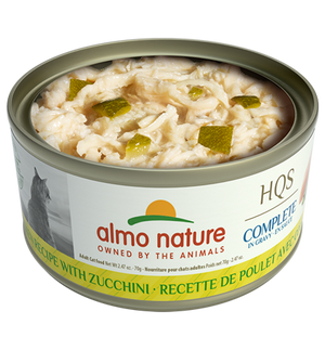 Almo Nature HQS Complete Chicken Recipe with Zucchini in Gravy Grain-Free Wet Cat Food