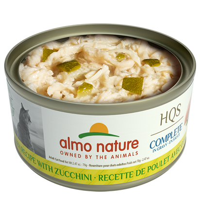 Almo Nature HQS Complete Chicken Recipe with Zucchini in Gravy Grain-Free Wet Cat Food