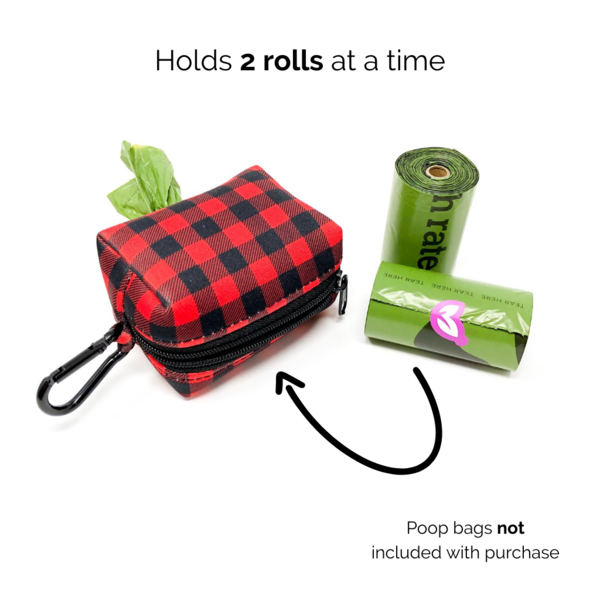 Bcuddly Porte-sacs à déjections, Tartan rouge