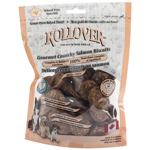 Rollover Premium Gourmet Crunchy Salmon Biscuits Dog Treats, Small