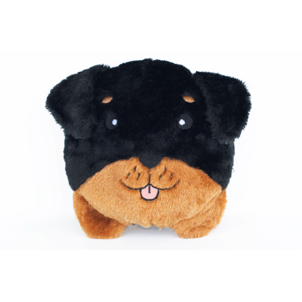 ZippyPaws Squeakie Buns Dog Toy, Rottweiler