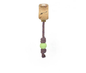 Beco Ball on Rope Dog Toy, Green, Small