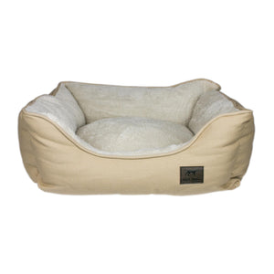 Tall Tails Dream Chaser Bolster Pet Bed, Khaki