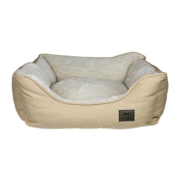 Tall Tails Dream Chaser Bolster Pet Bed, Khaki