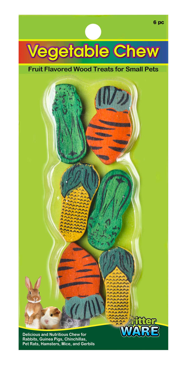 Ware Vegetable Chew, Fruit Flavored Wood Treats for Small Pets