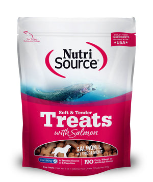 Gâteries NutriSource au saumon doux et tendre pour chien, 6 oz