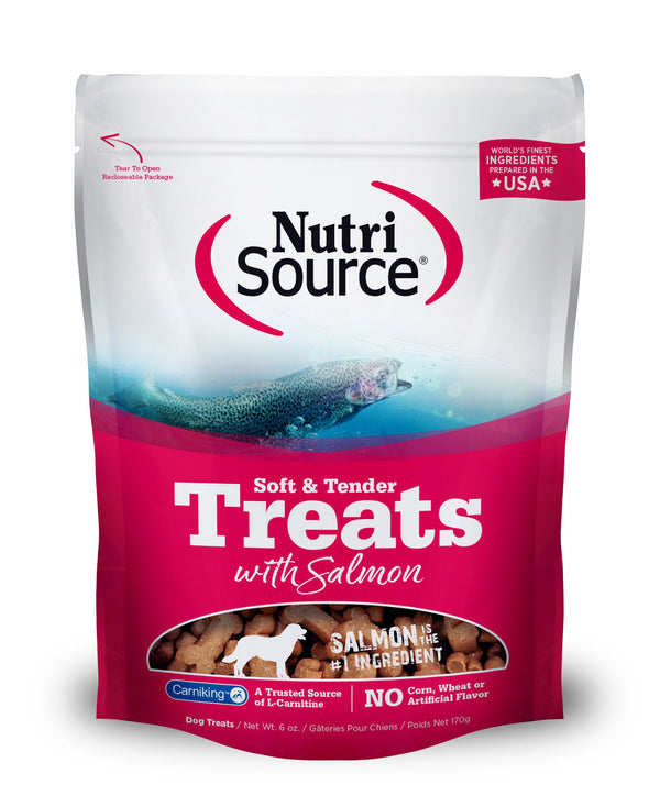 Gâteries NutriSource au saumon doux et tendre pour chien, 6 oz
