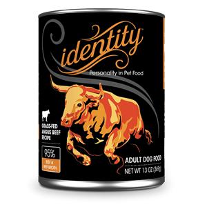Identity Dog 95% Grass-Fed Angus Beef Recipe Wet Dog Food