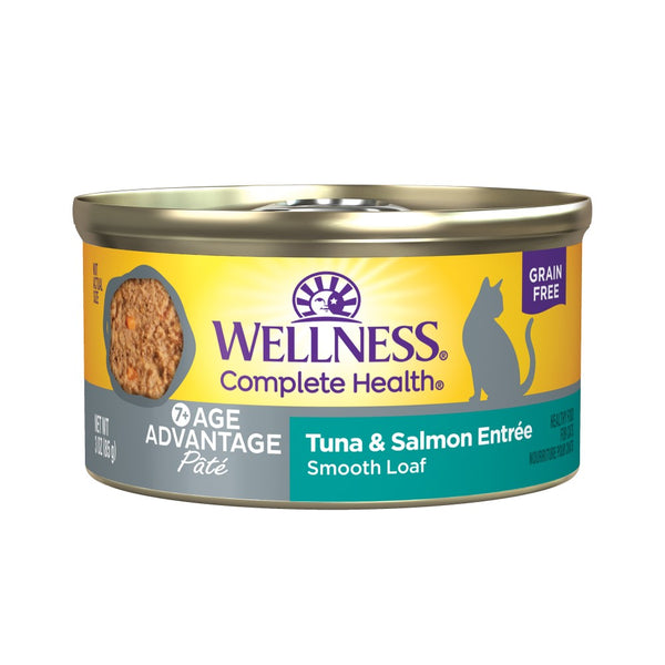 Wellness Complete Health Pâté Age Advantage Senior 7+ Thon & Saumon Nourriture humide pour chats en boîte