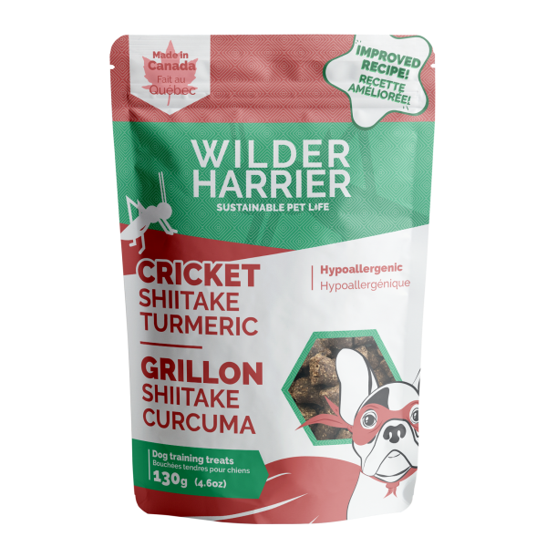 Wilder Harrier Cricket Shiitake Turmeric Hypo Training Dog Treats, 130-gm