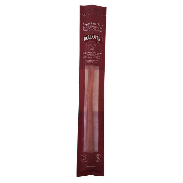 Rollover Premium Super Beef Chews Dog Treats, 6.5-in, 3-pk