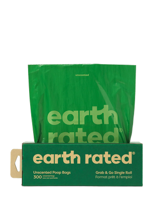 Earth Rated sacs à déchets non parfumés sur un seul rouleau, 300-paquet