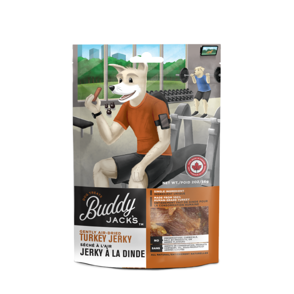 Buddy Jack's Turkey Jerky Grain-Free Air-Dried Dog Treats
