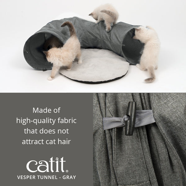 Catit Vesper Tunnel Cat Toy, Grey