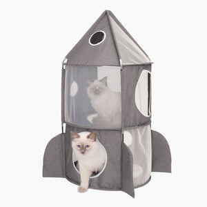 Catit Vesper Mobilier doux pour chat, Fusée, Gris