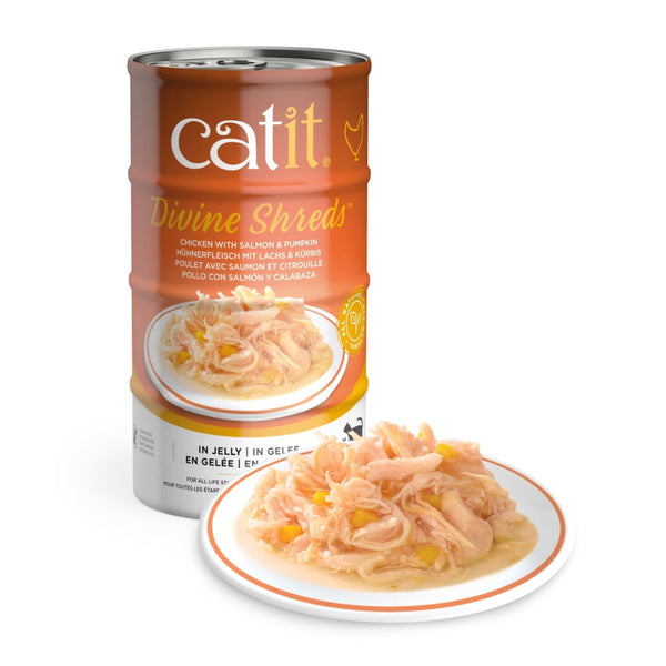 Catit Divine Shreds in Jelly, Chicken with Salmon & Pumpkin