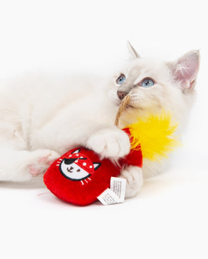 Catit Play Pirates Gold Pouch Catnip Plush Cat Toy