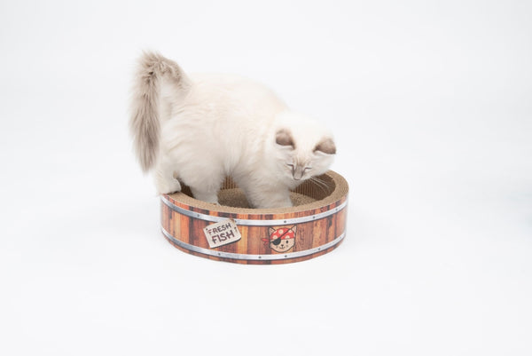 Catit Play Pirates Barrel with Catnip Cat Scratcher