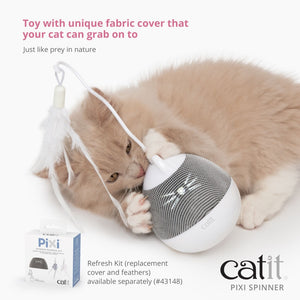 Catit PIXI Jouet distributeur de friandises Spinner pour chats, bleu