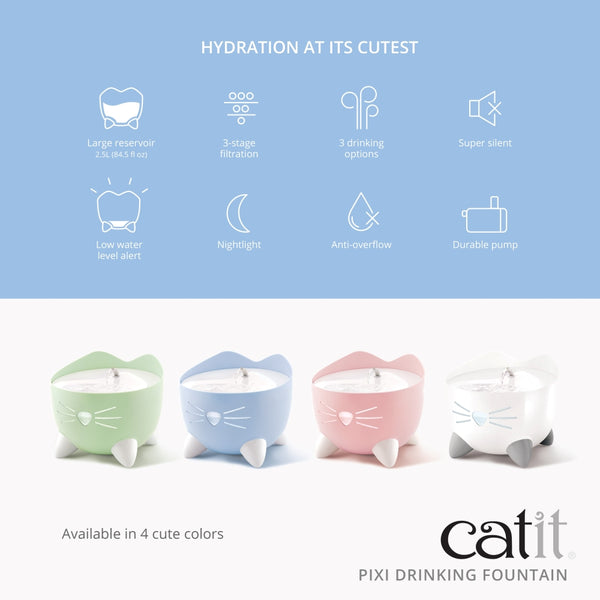 Catit PIXI Cat Drinking Fountain, White