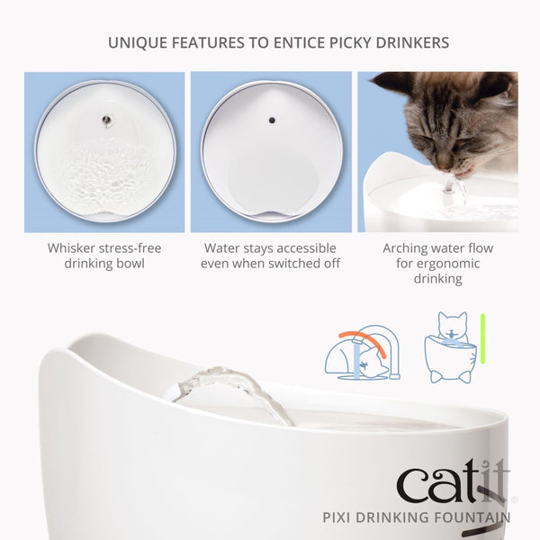 Catit PIXI Cat Drinking Fountain, White