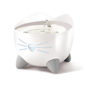 Catit PIXI Cat Drinking Fountain, White with Stainless Steel
