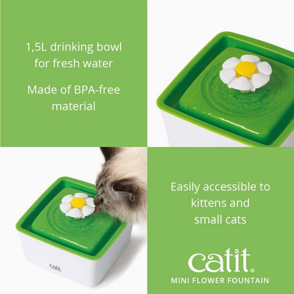 Catit Mini Flower Fountain, 1.5-L