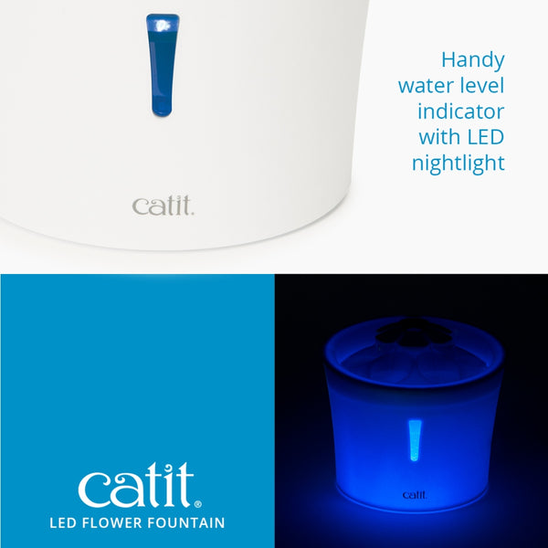 Catit LED Flower Fountain, Cat Drinking Fountain