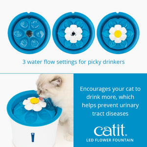 Catit LED Flower Fountain, Cat Drinking Fountain