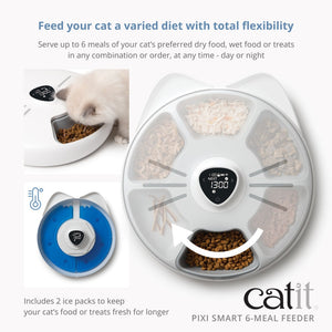 Catit PIXI Smart 6-Meal Automatic Cat Feeder