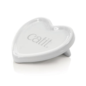 Catit 2.0 Creamy Heart Ceramic Dish