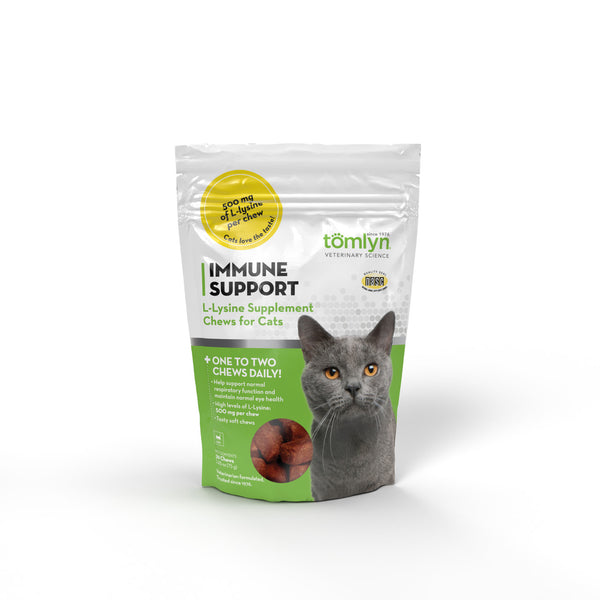 Tomlyn Immune Support L-Lysine Chews Cat Supplement, 30-count