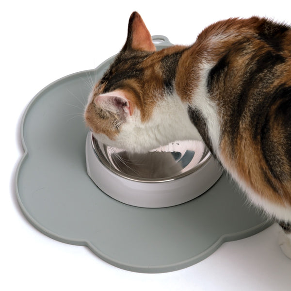 Catit Silicone Placemat, Flower Shape, Gray